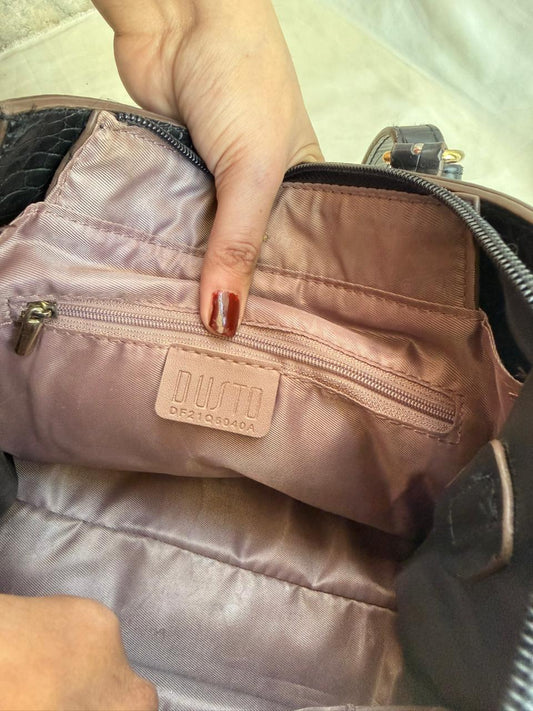 DUSTO BLACK LEATHER BAG
