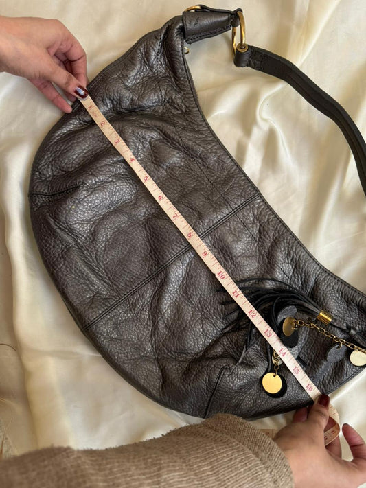 FRANCO SARTO GREY LEATHER BAG