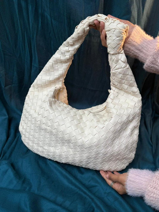 Urban Expressions Leather Woven Bag